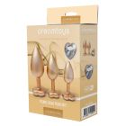 Набір із трьох анальних пробок Dream Toys Gleaming Love, розміри S, M, L, перламутрово-золоті вид 3