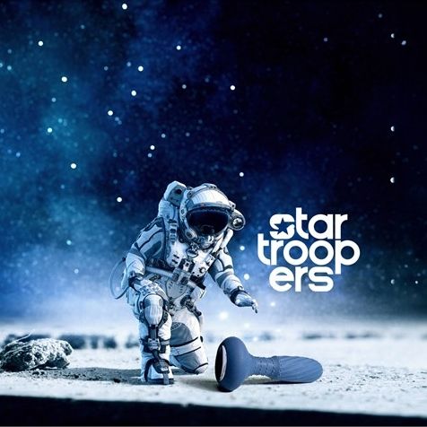 Анальний вібратор з пультом Dream Toys Startroopers Titan з обертовими кульками, синій вид 8