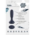 Анальний вібратор з пультом Dream Toys Startroopers Titan з обертовими кульками, синій вид 10