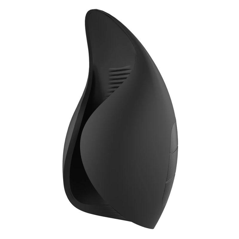 Мастурбатор з вібрацією Dream Toys Essentials, відкритий, нереалістичний, чорний, 13 см вид 2