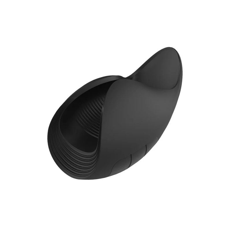 Мастурбатор з вібрацією Dream Toys Essentials, відкритий, нереалістичний, чорний, 13 см вид 5