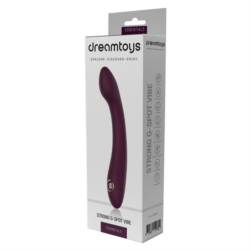 Вібратор для точки G Dream Toys Essentials зі стразами, бордовий, 21,8 × 3,6 см вид 3
