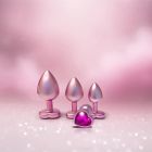 Набір із трьох анальних пробок Dream Toys Gleaming Love, розміри S, M, L, перламутрово-рожевий вид 6