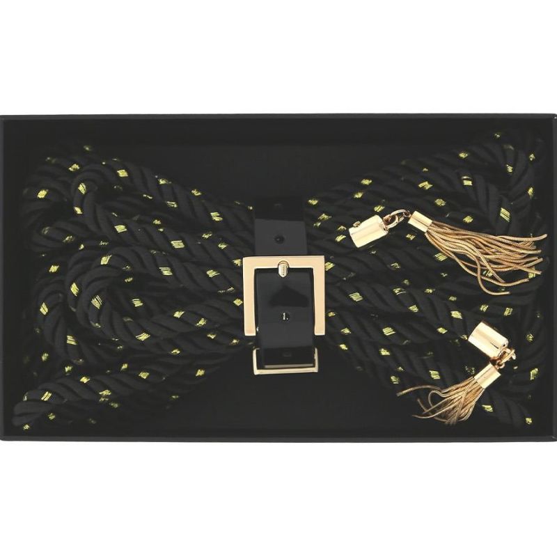 Веревка для связывания Guilty Pleasure Embrace с золотыми кистями и застежкой-ремнем, 7 м вид 7