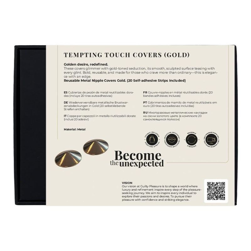 Пэстисы на соски Guilty Pleasure Tempting Touch Covers, золотые вид 9