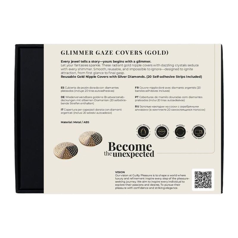 Пэстисы на соски Guilty Pleasure Noir Taille, золотые вид 7