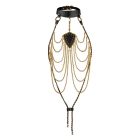 Ошейник с ожерельем из жемчуга BDSM Guilty Pleasure Pearl, 6 рядов, на завязках вид 14