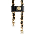 Ошейник с ожерельем из жемчуга BDSM Guilty Pleasure Pearl, 6 рядов, на завязках вид 15