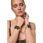 Наручники Guilty Pleasure Allure с жемчугом, черно-золотые вид 9