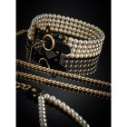 Поводок и ошейник Guilty Pleasure Pearl с жемчугом, черно-золотые вид 8