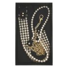 Поводок и ошейник Guilty Pleasure Pearl с жемчугом, черно-золотые вид 9