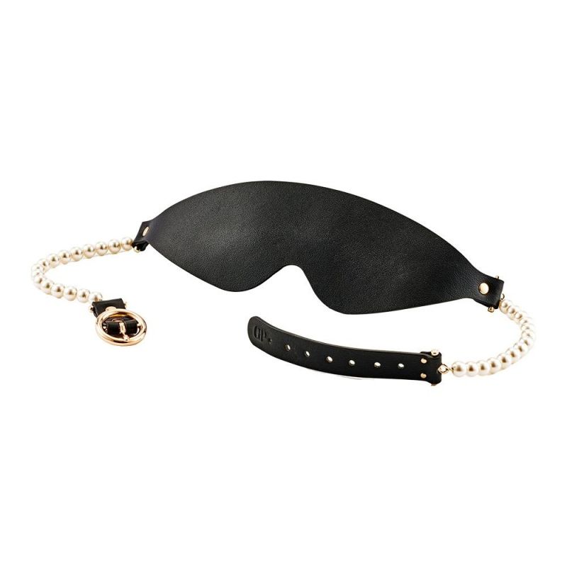 Маска BDSM Boudoir Pearl Blindfold Guilty Pleasure, чорно-золота вид 2