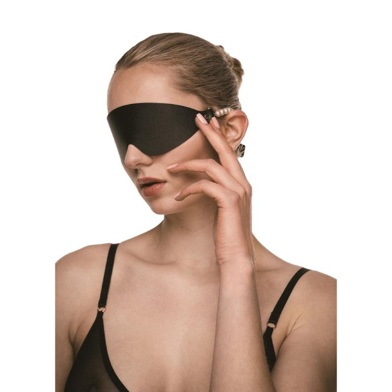 Маска BDSM Boudoir Pearl Blindfold Guilty Pleasure, чорно-золота вид 5