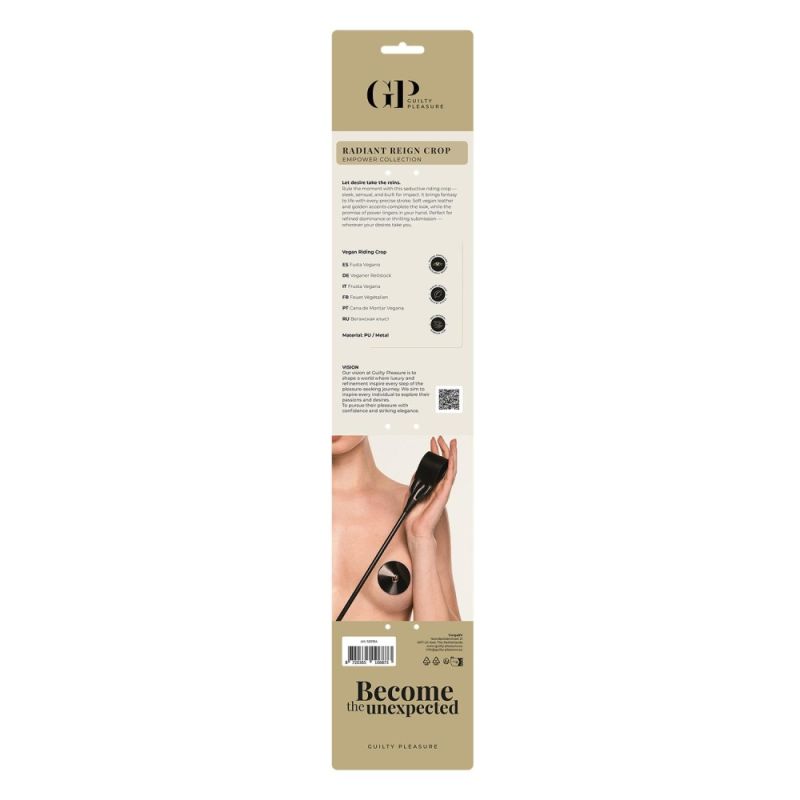 Стек Guilty Pleasure Radiant Reign Crop с золотым акцентом, черный, 66 см вид 8