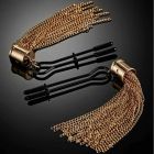 Зажимы для сосков Guilty Pleasure Tassel Tease Clamps, черно-золотые вид 9