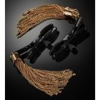 Зажимы для сосков Guilty Pleasure Draped Desire Clamps, черно-золотые вид 7