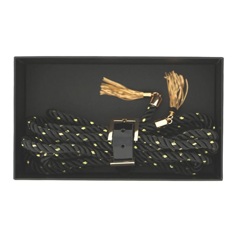 Веревка для связывания Guilty Pleasure Embrace с золотыми кистями и застежкой-ремнем, 3 м вид 7