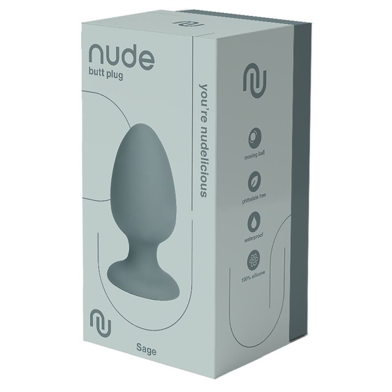 Анальна пробка Dream Toys Nude сіра, 8 х 4 см вид 3