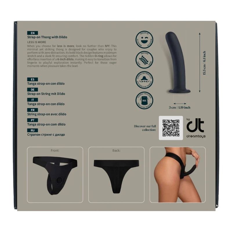 Страпон на трусиках Dream Toys Bold, черный, 12,7 см вид 10