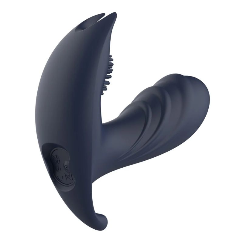 Анатомічний масажер простати з вібрацією Dream Toys Startroopers, синій, 12,5 см вид 11