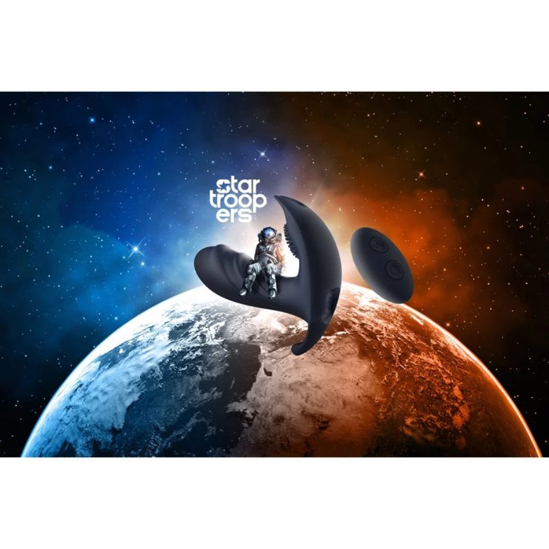 Анатомический массажер простаты с вибрацией Dream Toys Startroopers, синий, 12,5 см вид 15