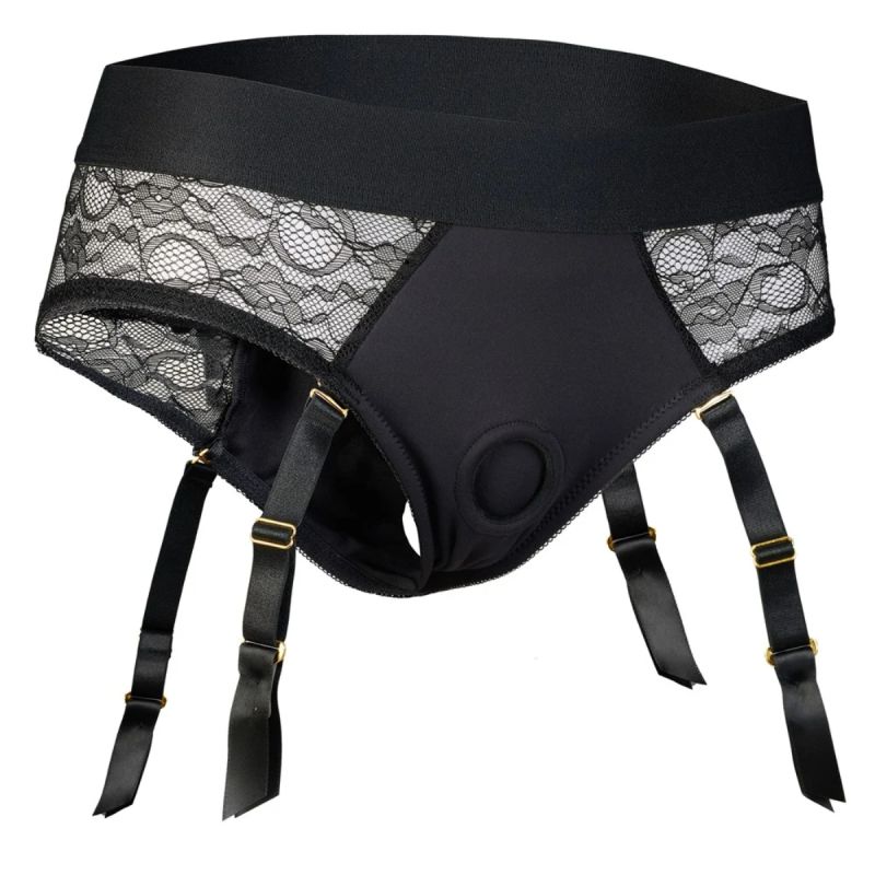 Страпон с трусиками-подвязками Dream Toys Bold Reva, черный, размер S вид 6