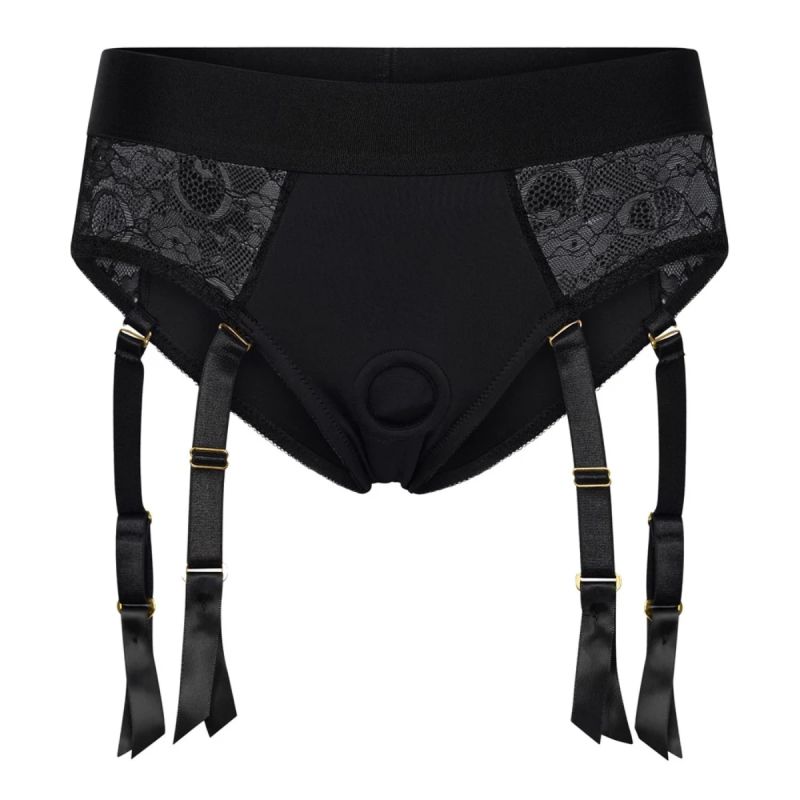 Страпон с трусиками-подвязками Dream Toys Bold Reva, черный, размер S вид 7