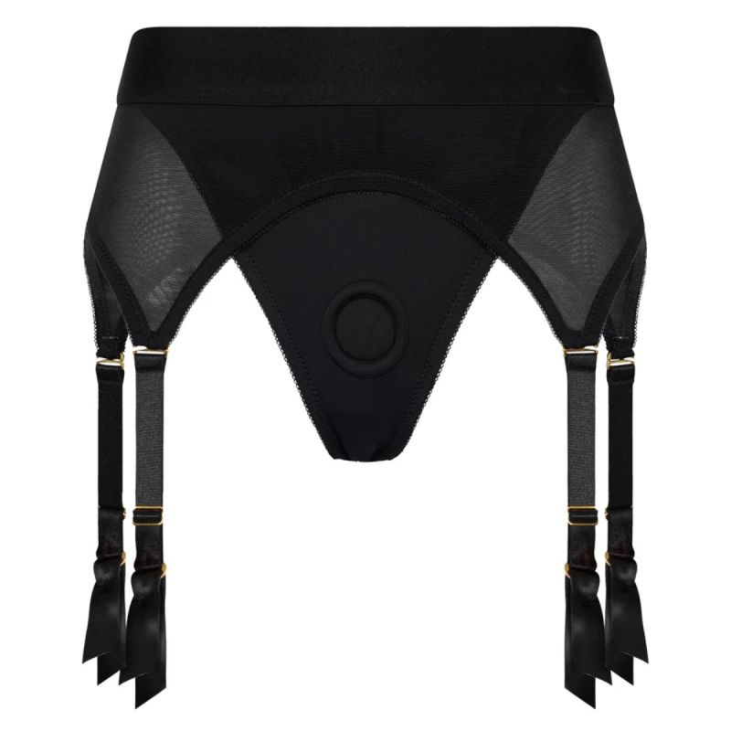 Страпон с трусиками-подвязками Dream Toys Bold Vail, черный, размер S вид 7