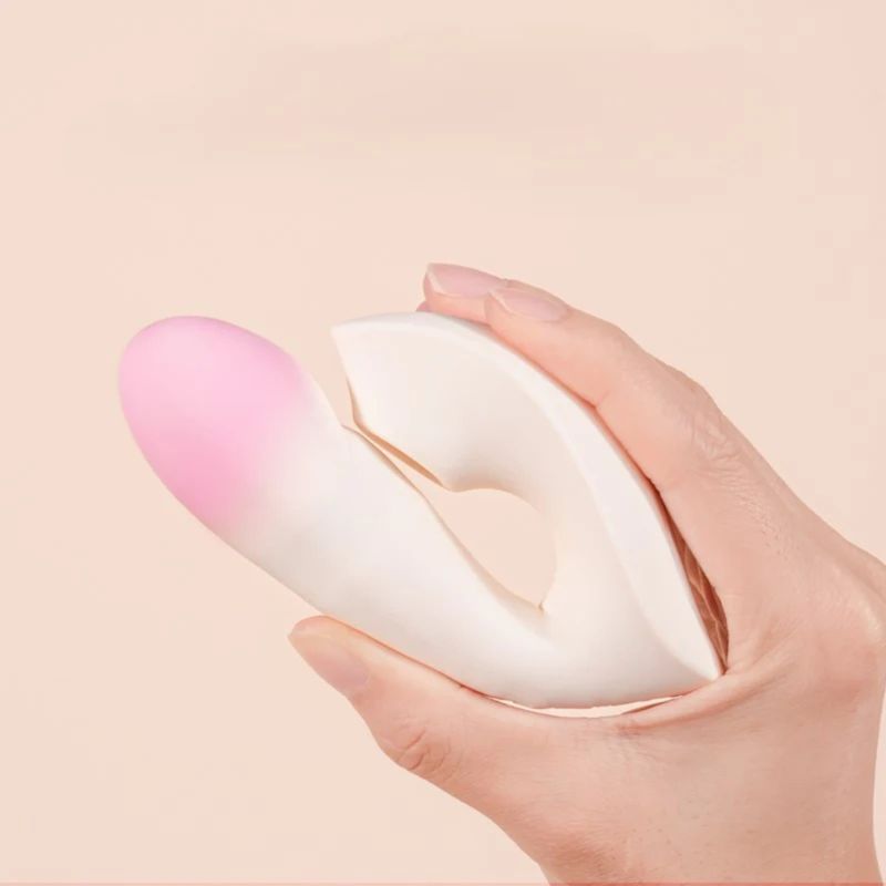 Вібратор Zemalia Youmi з фрикцією і вакуумним стимулятором для клітора + APP, градієнт рожевий вид 8