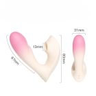 Вібратор Zemalia Youmi з фрикцією і вакуумним стимулятором для клітора + APP, градієнт рожевий вид 9