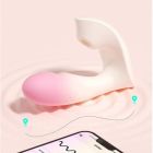 Вибратор Zemalia Youmi с фрикцией и вакуумным стимулятором для клитора + APP, градиент розовый вид 11