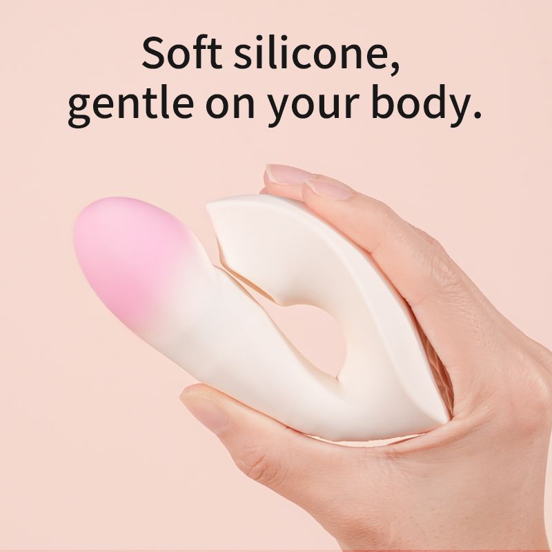 Вибратор Zemalia Youmi с фрикцией и вакуумным стимулятором для клитора + APP, градиент розовый вид 13