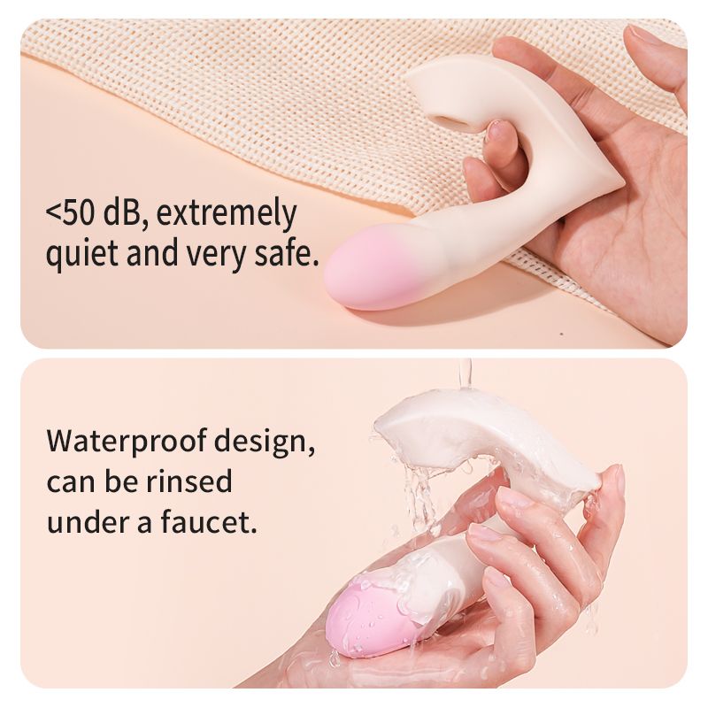 Вибратор Zemalia Youmi с фрикцией и вакуумным стимулятором для клитора + APP, градиент розовый вид 14