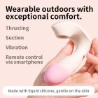 Вібратор Zemalia Youmi з фрикцією і вакуумним стимулятором для клітора + APP, градієнт рожевий вид 16