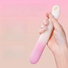 Подвійний вібратор Zemalia Arousal з фрикційною функцією та вакуумним стимулятором + додаток, градієнтний рожевий вид 6