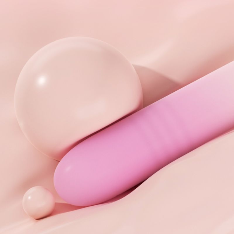 Двойной вибратор Zemalia Arousal с фрикцией и вакуумным стимулятором + APP, градиент розовый вид 9