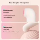 Подвійний вібратор Zemalia Arousal з фрикційною функцією та вакуумним стимулятором + додаток, градієнтний рожевий вид 13