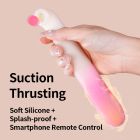 Подвійний вібратор Zemalia Arousal з фрикційною функцією та вакуумним стимулятором + додаток, градієнтний рожевий вид 19