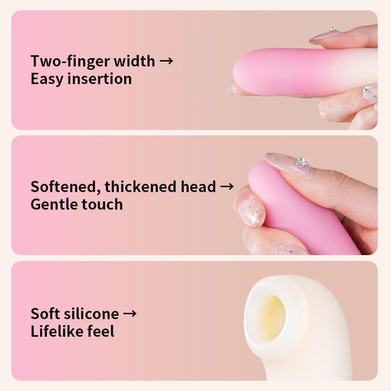 Подвійний вібратор Zemalia Arousal з фрикційною функцією та вакуумним стимулятором + додаток, градієнтний рожевий вид 20