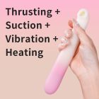 Подвійний вібратор Zemalia Arousal з фрикційною функцією та вакуумним стимулятором + додаток, градієнтний рожевий вид 22