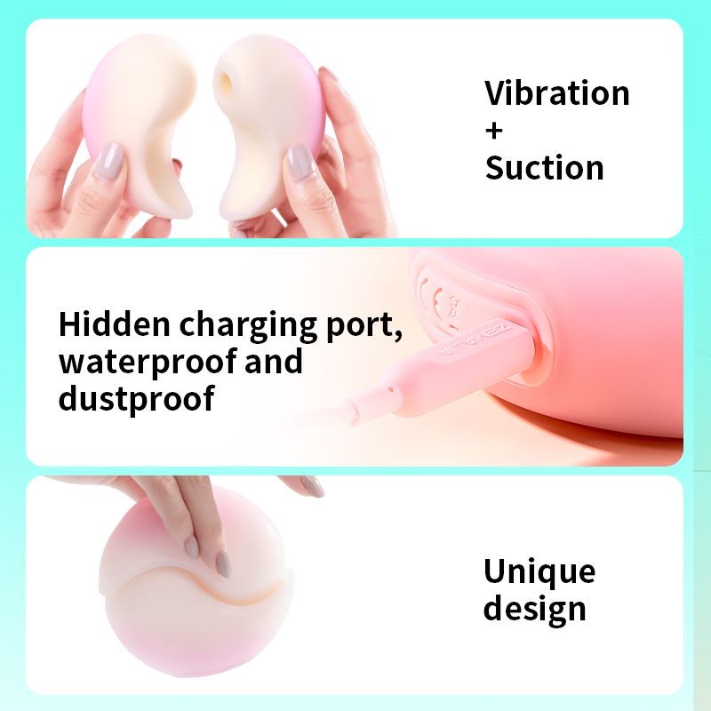 Набор 2в1 Zemalia Bao Yue +APP с вибро и вакуумным стимулятором, градиент розовый вид 18