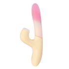 Вібратор-кролик із фрикцією Zemalia Sweet Flame та вакуумним стимулятором + APP, градієнтний рожевий вид 2