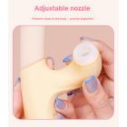 Вібратор-кролик із фрикцією Zemalia Sweet Flame та вакуумним стимулятором + APP, градієнтний рожевий вид 10