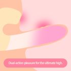 Вібратор-кролик із фрикцією Zemalia Sweet Flame та вакуумним стимулятором + APP, градієнтний рожевий вид 11