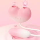 Віброяйце з вакуумним стимулятором Zemalia Tao Tao Teng та язичком, 3 в 1, + APP, градієнтний рожевий вид 5