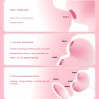 Виброяйцо с вакуумным стимулятором Zemalia Tao Tao Teng и язычком, 3 в 1, + APP, градиент розовый вид 13