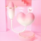 Віброяйце з вакуумним стимулятором Zemalia Tao Tao Teng та язичком, 3 в 1, + APP, градієнтний рожевий вид 14