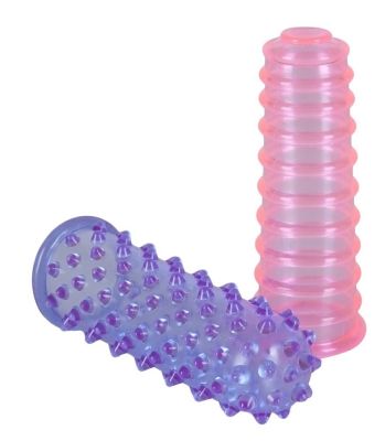 Рельефные насадки на пальцы с шипами и ребрышками Mandy Mystery разноцветные