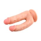 Фаллоимитатор двойной на присоске Chisa Ballsy Super Cock реалистичный, бежевый вид 6